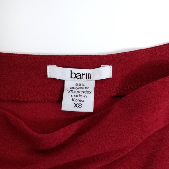 Bar III | Red Asymmetrical One Shoulder Blouse XS - Picture 8 of 8